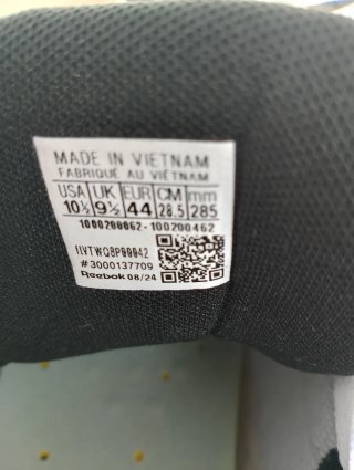 Zapatillas Reebok Talla 44 Blancas y Negras