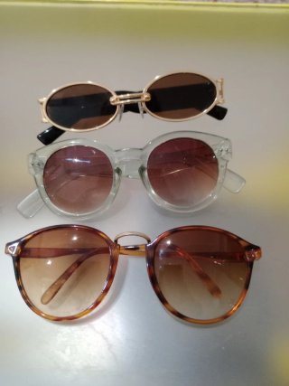 Gafas de sol vintage doradas y marrones