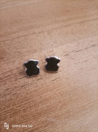 Orecchini Tous Orso Nero Argento