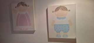 Cuadros lienzo niño y niña.