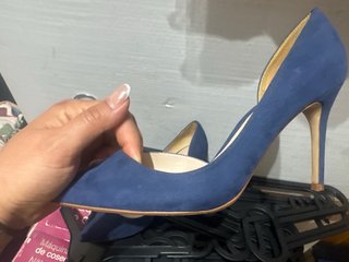 Zapatos tacón Mango azul talla 37