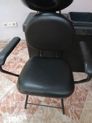 Lavacabezas y silla de peluquería