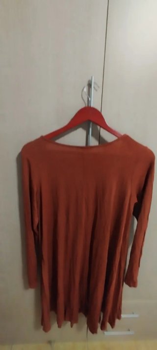 Vestido marrón manga larga talla XXL
