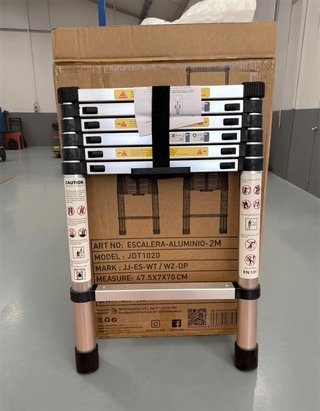 ESCALERA 2 METROS TELESCOPICA PLEGABLE NUEVA _