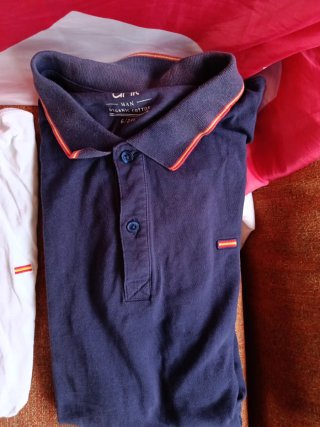Lote 3 polos hombre XL bandera España. No envío.