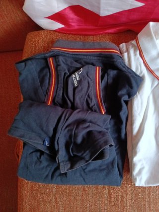 Lote 3 polos hombre XL bandera España. No envío.