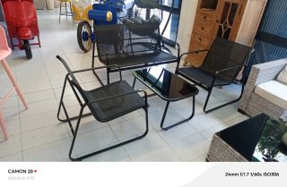 Conjunto de jardín 4 sillas y mesa