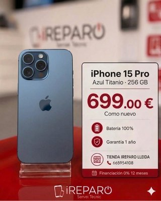 iPhone 15 Pro Azul - 256Gb