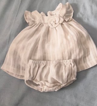 Conjunto bebé vestido y braguita