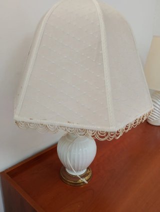 Lampada vintage grande in porcellana
