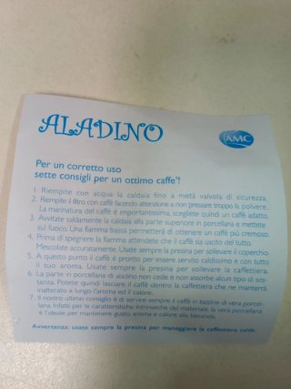 Moka Aladino Ceramica e Metallo