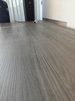 Escritorio gris con cajonera a juego 160x80