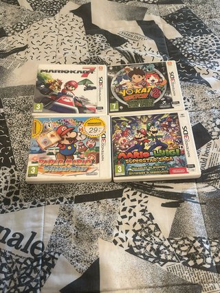 4 Giochi Nintendo 3DS: Mario Kart 7, Paper Mario, Yo-Kai Watch 2, Mario & Luigi