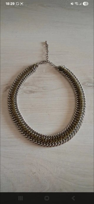Collana donna perline rosa e argento