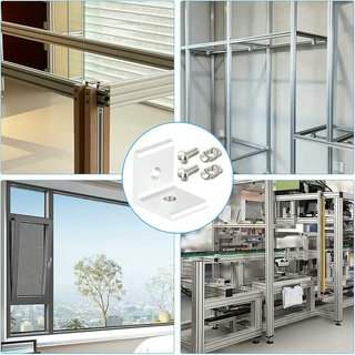 Escuadras metálicas aluminio x10 para muebles
