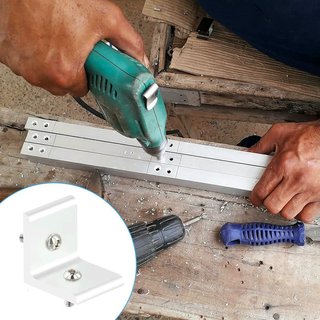 Escuadras metálicas aluminio x10 para muebles