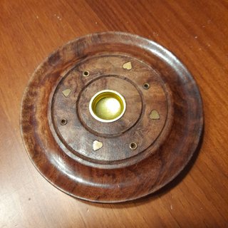 Conjunto 5 Queimadores de Incenso Madeira e Metal