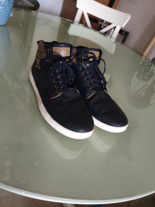 Zapatos botín Inside azul y marrón