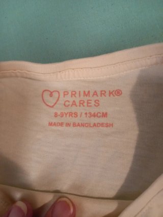 Maglietta bambina Primark fiori scritta
