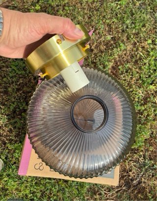 Lámpara de techo cristal y metal
