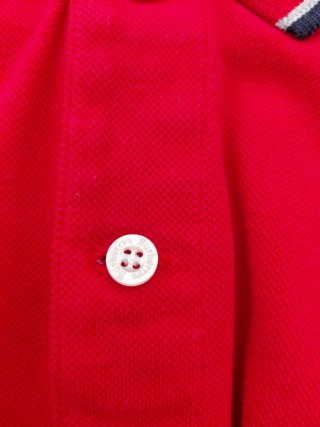 Polo Burberry Rojo Manga Larga Talla S/M