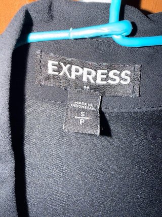 Vestido camisero largo negro Express
