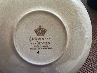 Juego Café Crown Devon Azul Cobalto y Oro