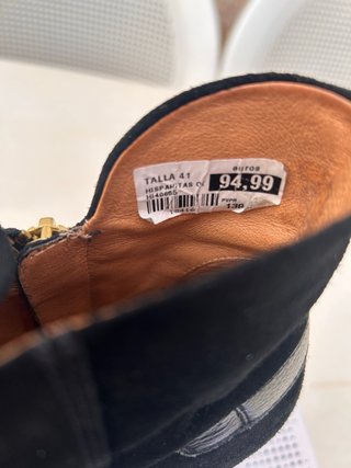 Botines Hispanitas Piel y Ante Negro
