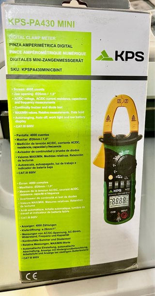 Pinza Amperimétrica Digital KPS PA430 MINI