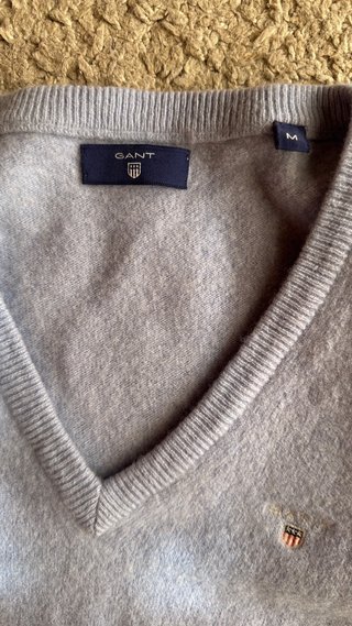 Jersey Gant V-Neck Azul Celeste