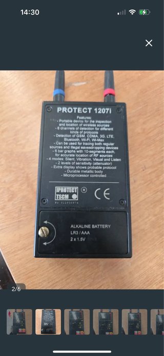 Detector de radiofrecuencia iProtect 1207i