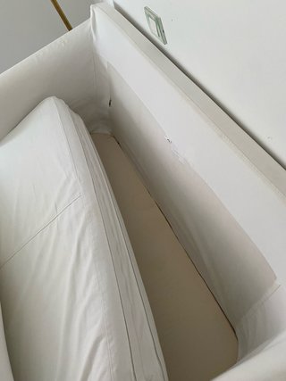 Sofá cama IKEA funda tela blanco