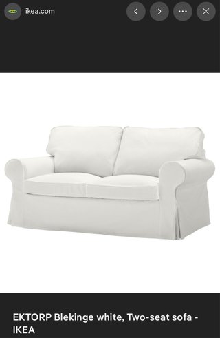 Sofá cama IKEA funda tela blanco
