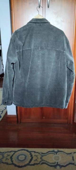 Sobrecamisa pana gris Zara