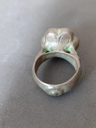 Anillo Sello Medieval Bronce