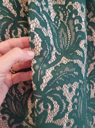 Vestido de fiesta encaje verde T 34/S/XS