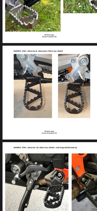 Estriberas Bosley -20mm KTM Husqvarna.