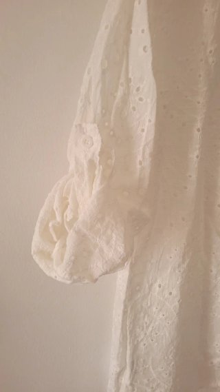 Blusa de encaje blanca/crema