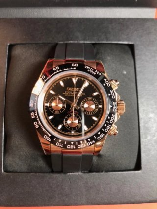 Reloj Seiko Mod - Daytona "Oro Rosa" (Caucho)