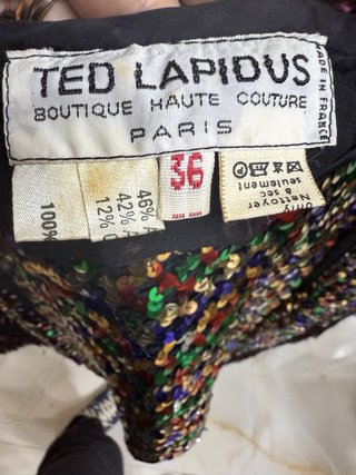 Chaleco Ted Lapidus Vintage Lentejuelas