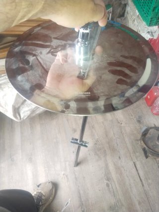 Ducha de mano metal y yute