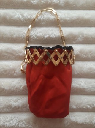Bolso Limosnera Seda Auténtico 1900