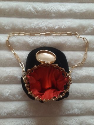 Bolso Limosnera Seda Auténtico 1900