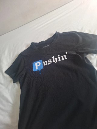 Camiseta Mister Tee Pushin Talla S Negra