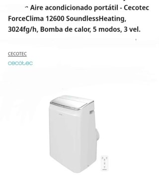 Cecotec ForceClima 12600 A/A Portátil