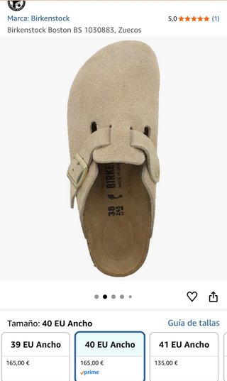 Zuecos cuero Birkenstock Beige