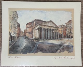 Lámina Roma - Pantheon Acuarela