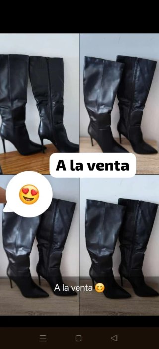 Botas altas de cuero negras