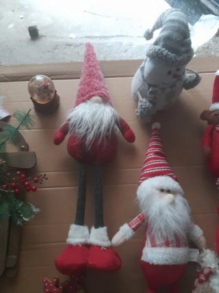 Addobbi Natalizi in Tessuto, Vetro e Legno