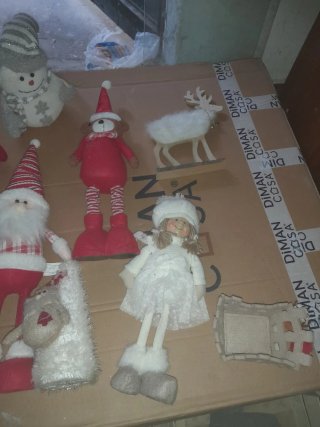 Addobbi Natalizi in Tessuto, Vetro e Legno